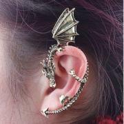 Ear Cuff Dragon dragons metal iron blood and fire new earring left